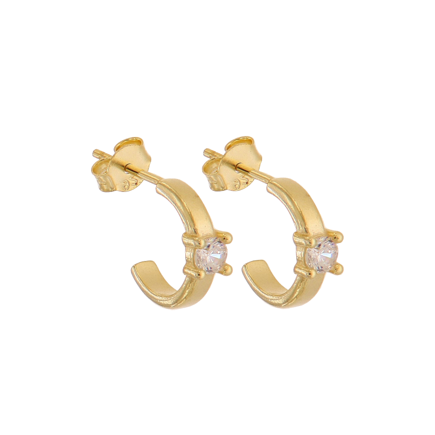 WINNIE HOOPS - joya de plata .925 con baño de oro 14K artesanal