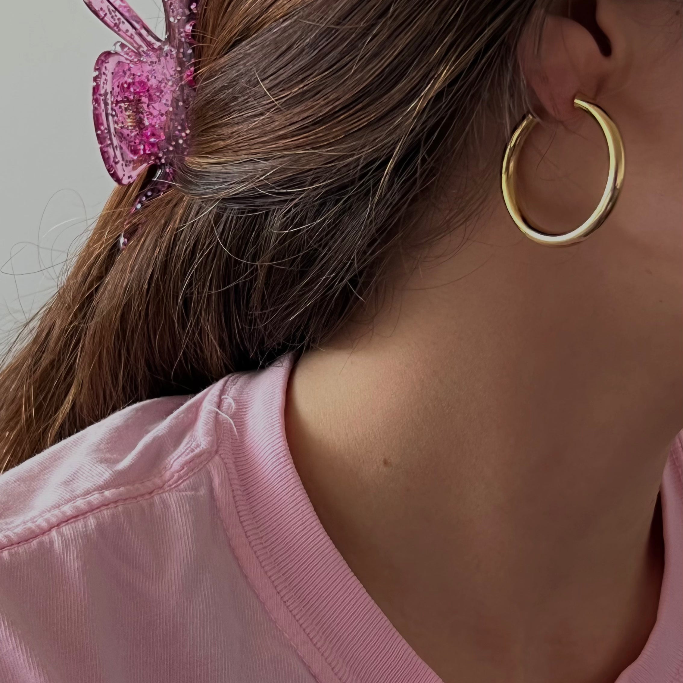 ANNE MEDIUM HOOPS - joya artesanal en plata .925, hecho en Taxco México