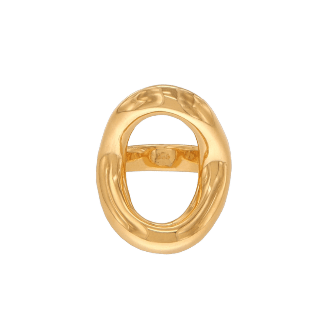 WILLY RING - anillo de plata .925 con baño de oro 14K artesanal