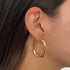 SUDDIE HOOPS - joya de plata sterling .925 con baño de oro 14K, AMANZA Jewelry