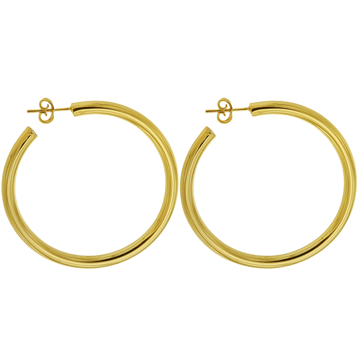 ANNE BOLD HOOPS - joya de plata .925 con baño de oro 14K artesanal