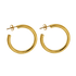 ANNE MEDIUM HOOPS - joya de plata .925 con baño de oro 14K artesanal