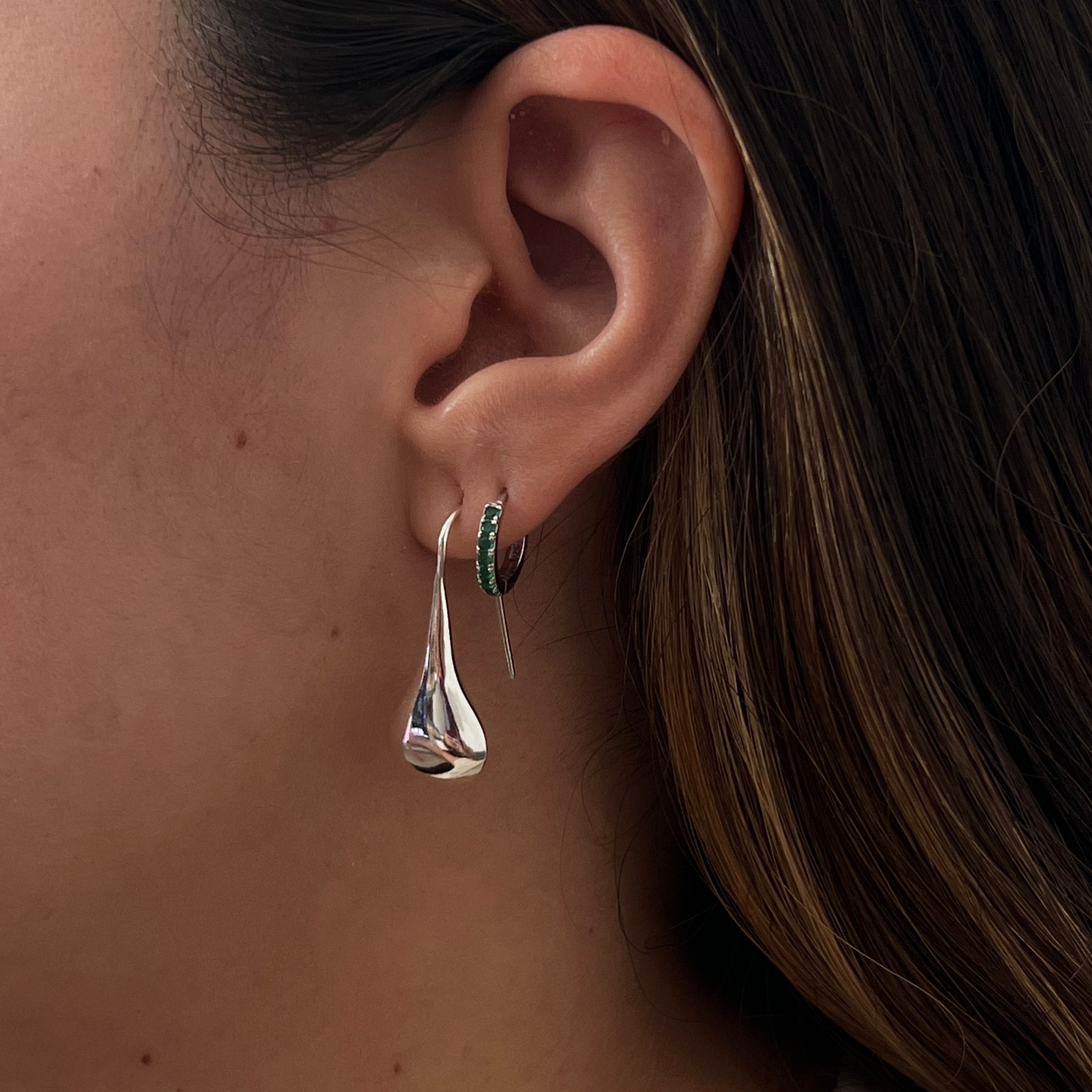 WESLEY LIGHT EARRINGS - anillo artesanal en plata .925, hecho en Taxco México