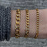 ALONZA BOLD BRACELET - pulsera de plata sterling .925 con baño de oro 14K, AMANZA Jewelry
