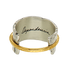 DEPENDENCIA RING - anillo de plata .925 con baño de oro 14K artesanal