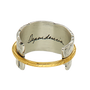 DEPENDENCIA RING - anillo de plata .925 con baño de oro 14K artesanal
